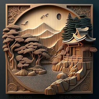 3D модель Кодже в Южной Корее (STL)